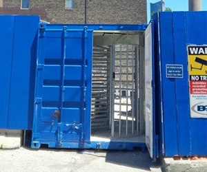 construction site security turnstile by Bond Securcom